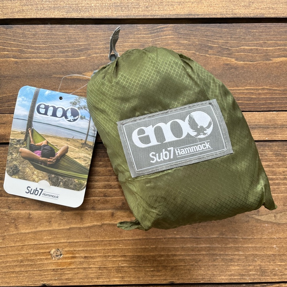 ENO Sub7 Hammock - Olive Green Packable Hammock